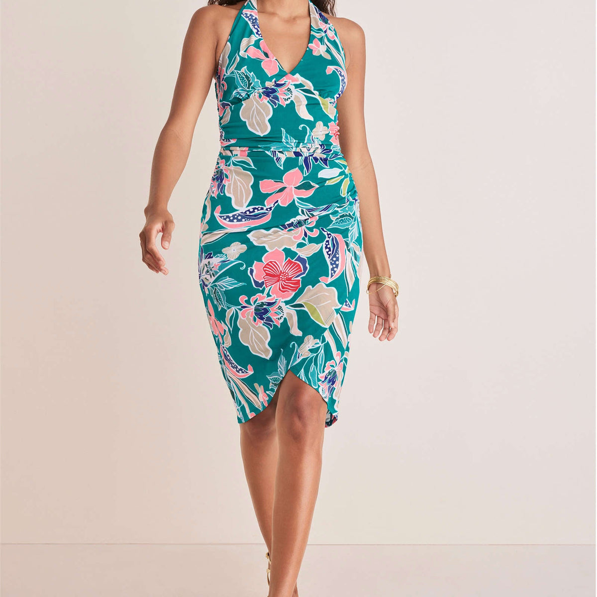 VENUS Halter Wrap Dress | Paradise Floral