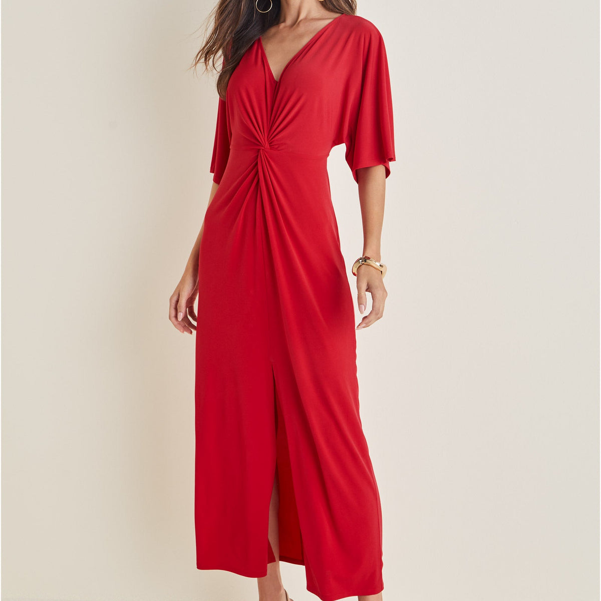 Twist Front Maxi Dress