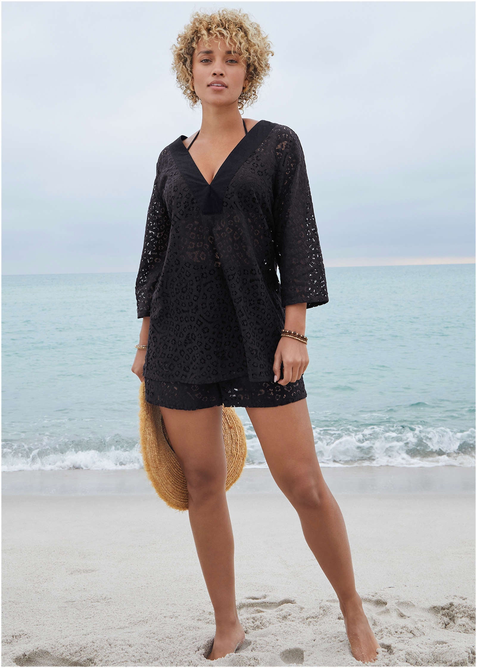 Lace Tunic Cover-Up - Jet Black – VENUS