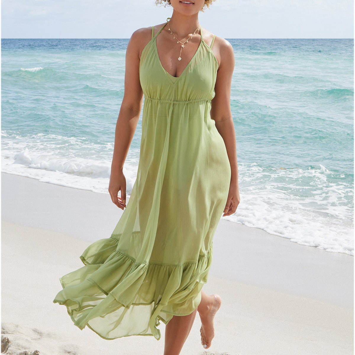 VENUS Cover Up Dress | Mosstone