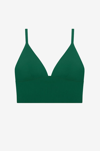 Green midkini swim top