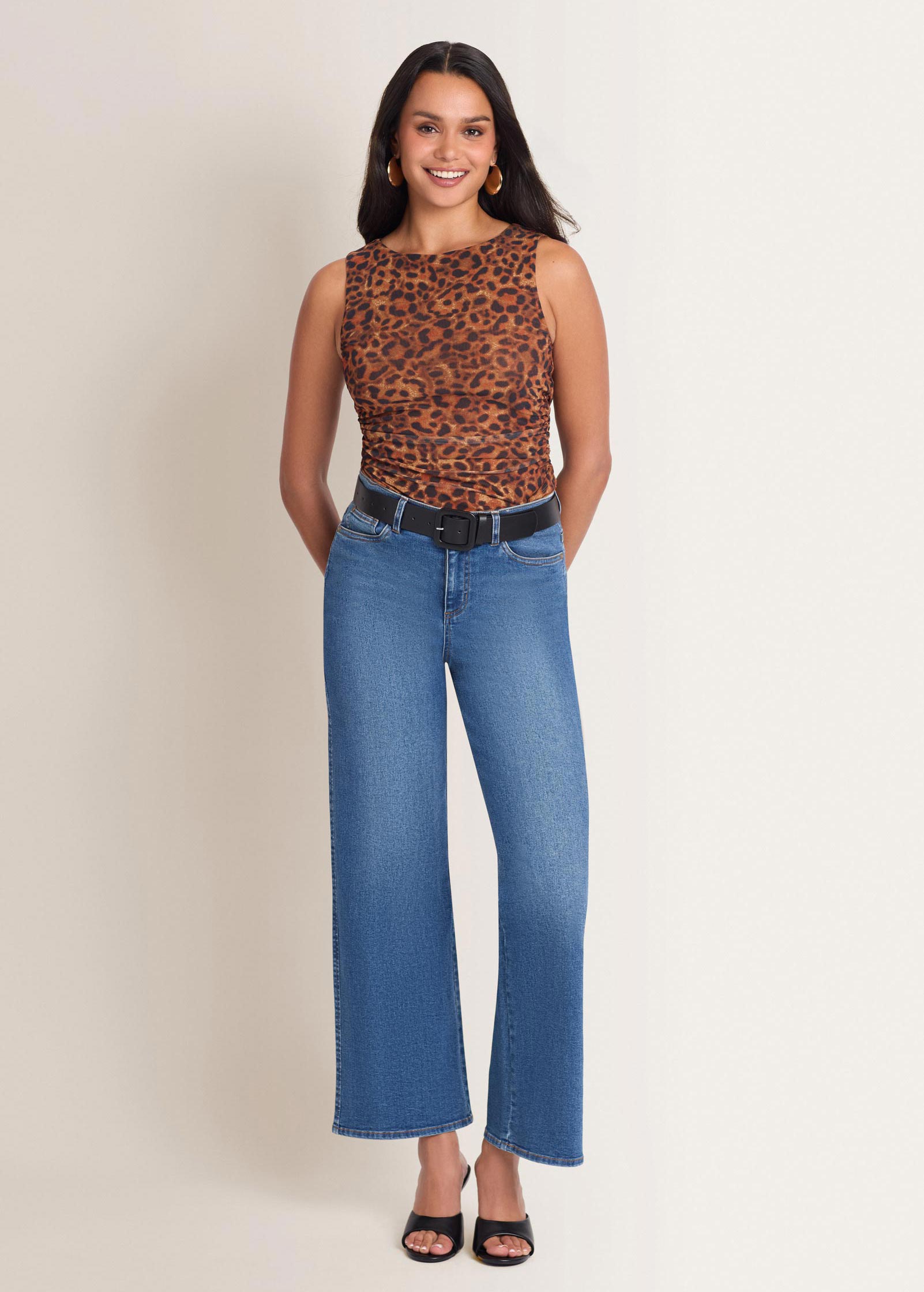 Venus Farrah Wide Leg Jean Medium Wash – VENUS