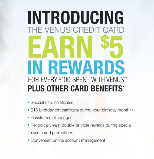 The VENUS Credit Card - Earn Rewards and Benefits Today!