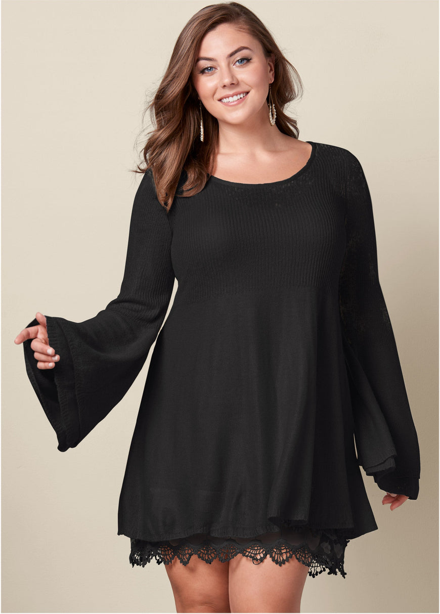 venus boho sweater dress abstract and this mini takes