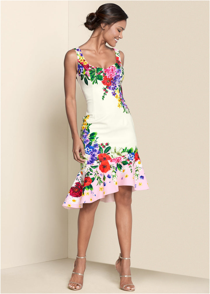 venus clothing dresses Dress Chantilly  Port de Bras 100% Cotton Women's Mini Dresses | VENUS