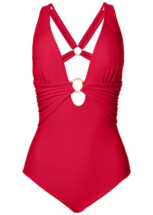 Barbados One-Piece Swimsuit - Red Hot - thumbnail-3