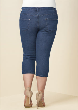 Cindy Capri Jeans - Dark Wash - thumbnail-8