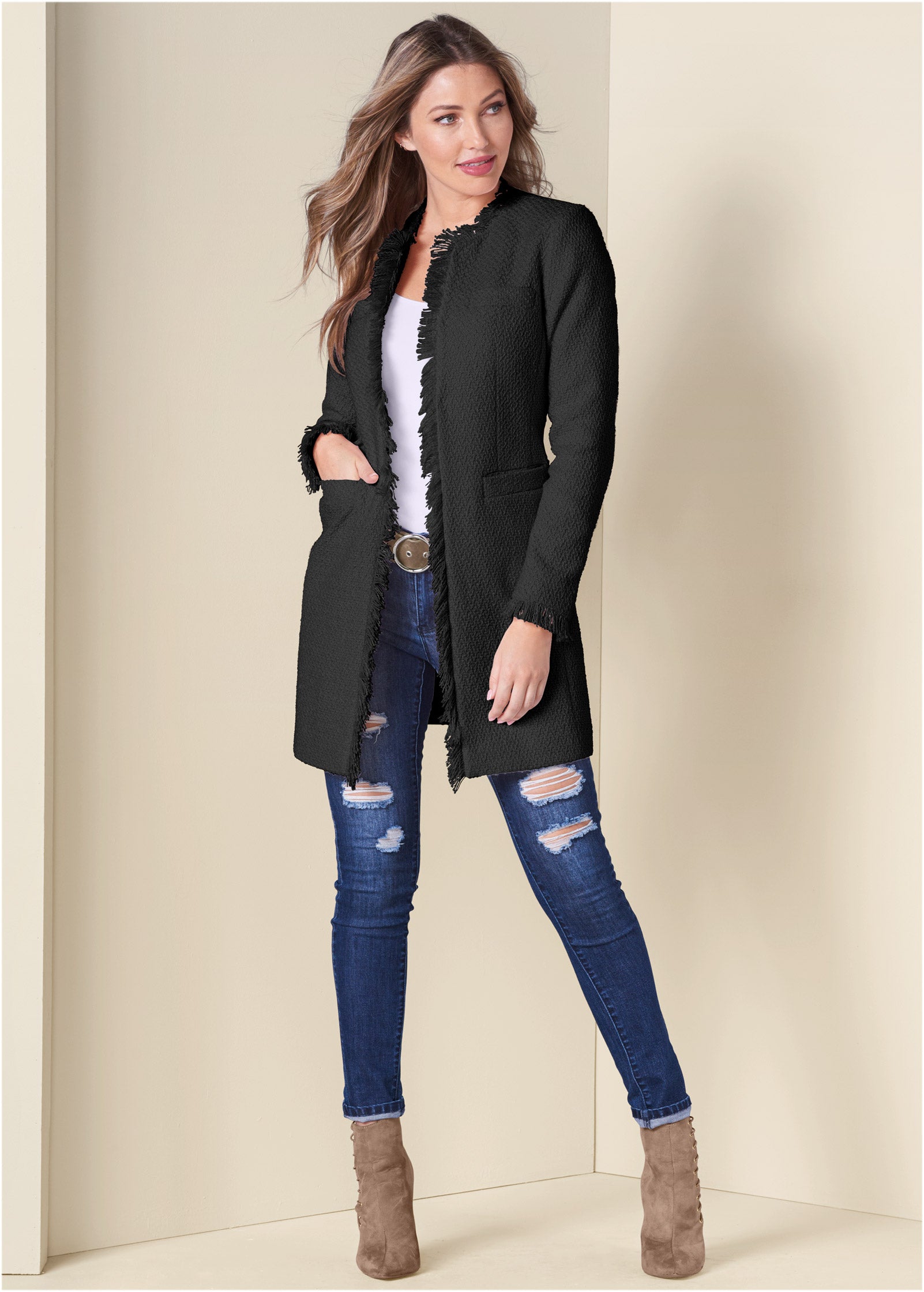 Tweed Jacket - Black – VENUS
