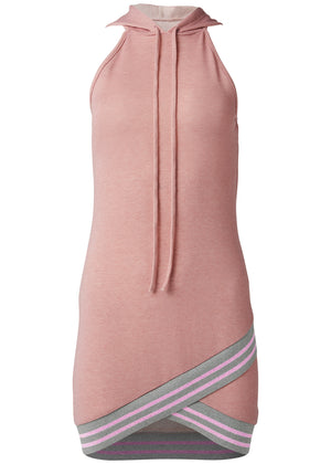 Hooded Detail Dress - Pink - thumbnail-4