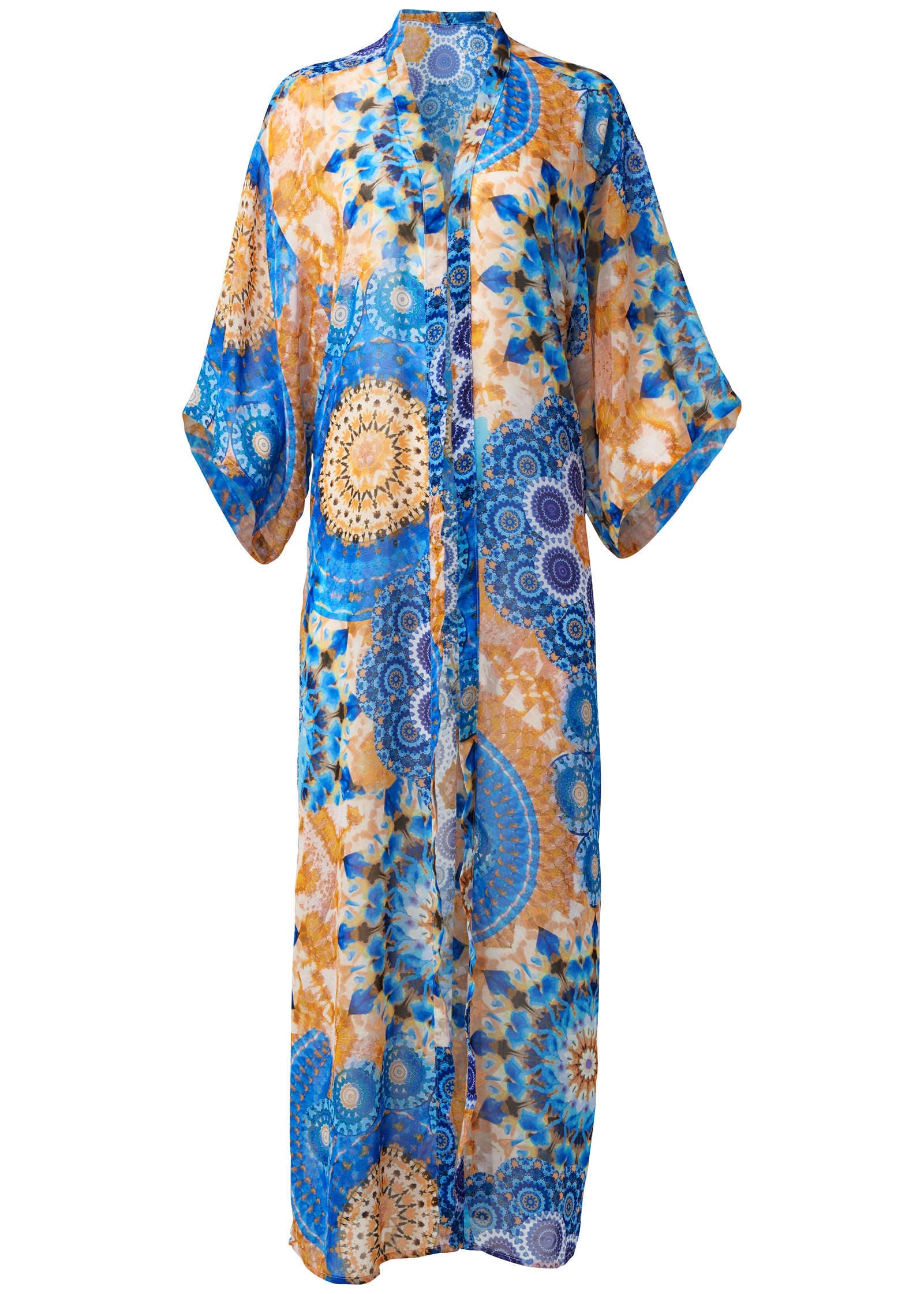 Sheer Caftan Cover-Up - Blue Multi – VENUS