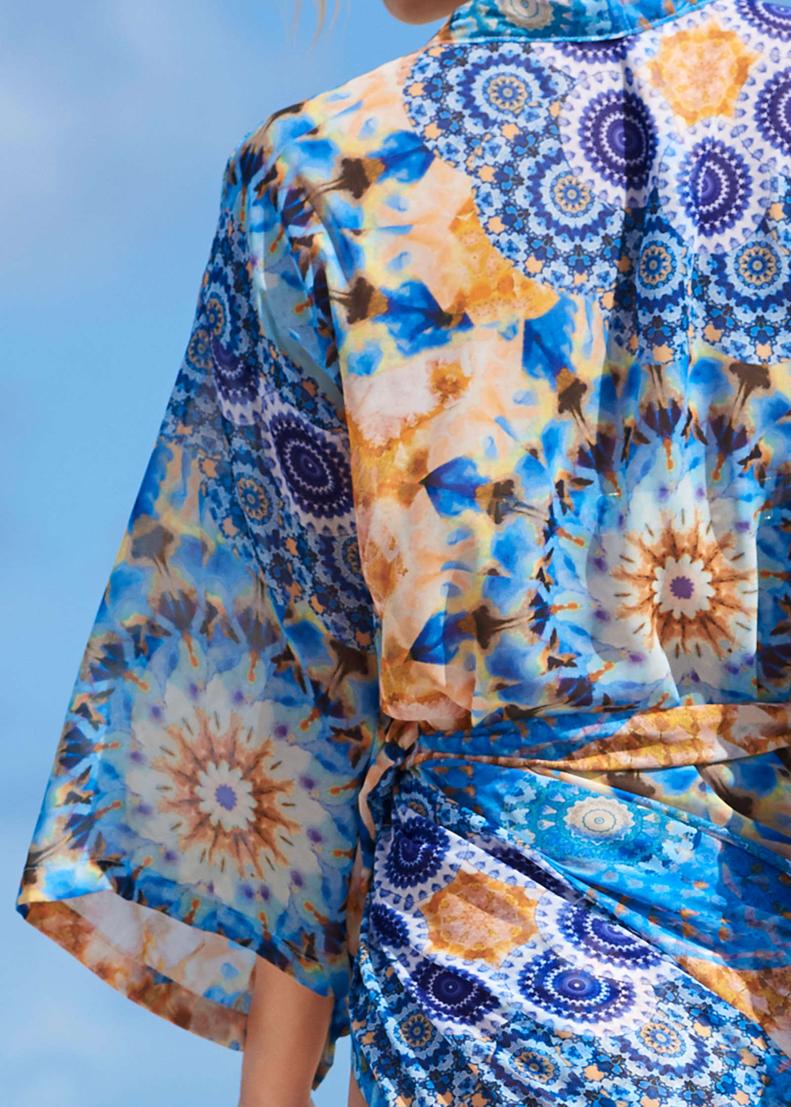 Sheer Caftan Cover-Up - Blue Multi – VENUS