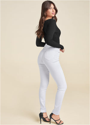 Lift Jeans - White Denim - thumbnail-1