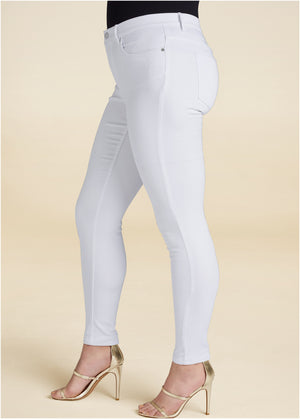 Heidi Skinny Jeans - White - thumbnail-14