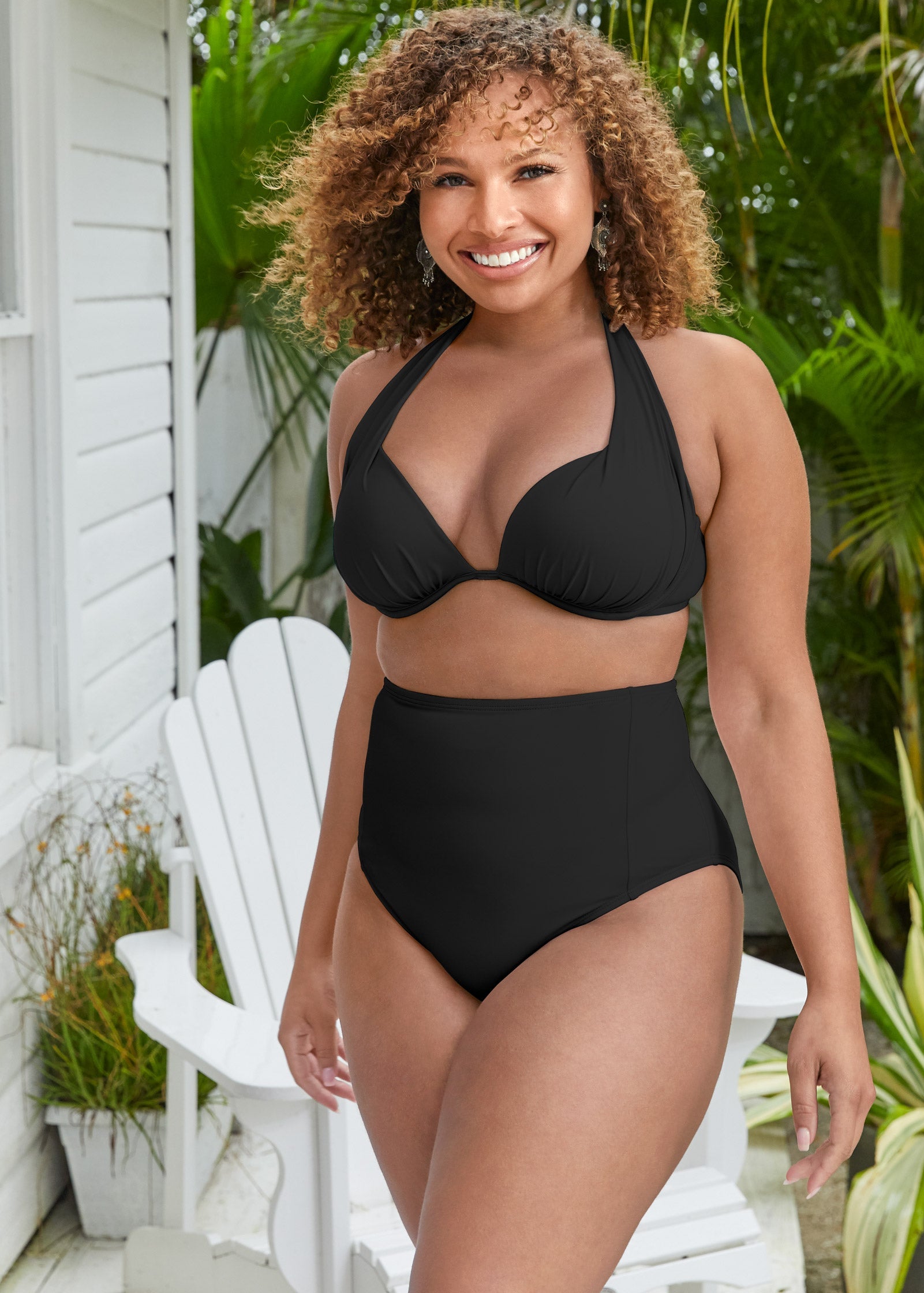 Sequin Triangle Top - Black – VENUS