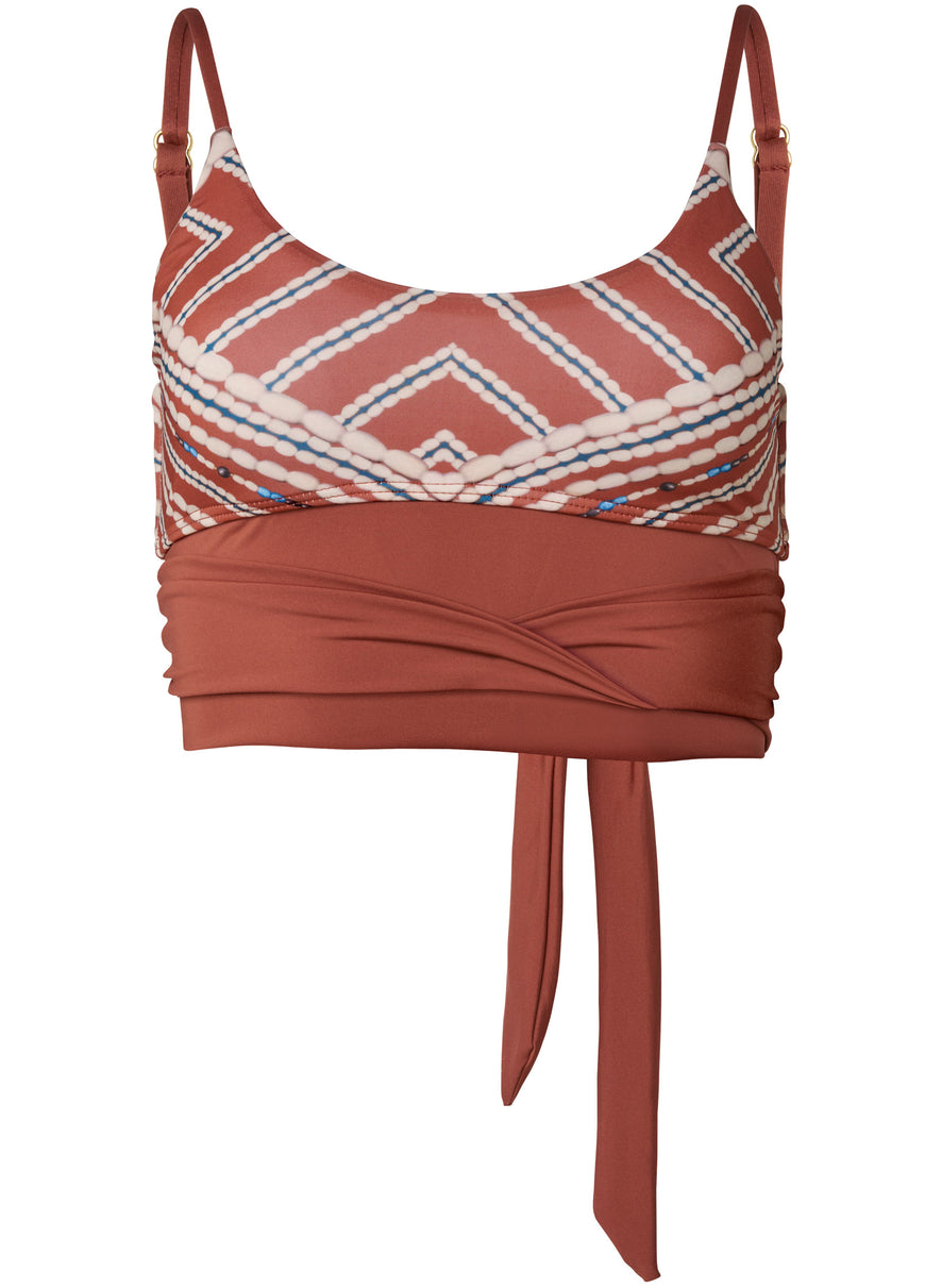 Scoop Neck Bikini Top - Moroccan Clay