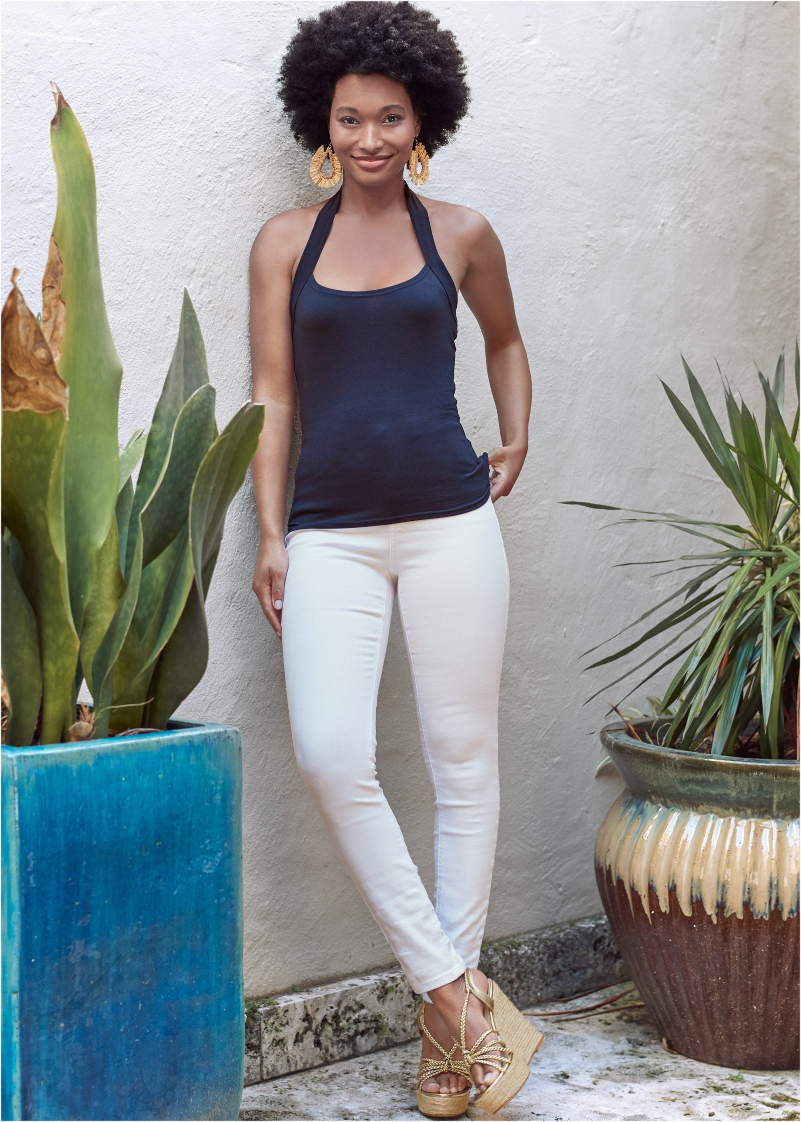 Easy Halter Top - Navy – Venus Fashion