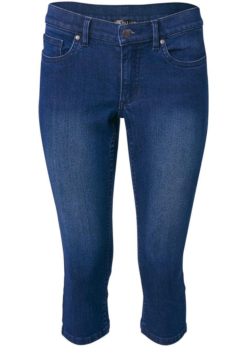 Cindy Capri Jeans - Dark Wash