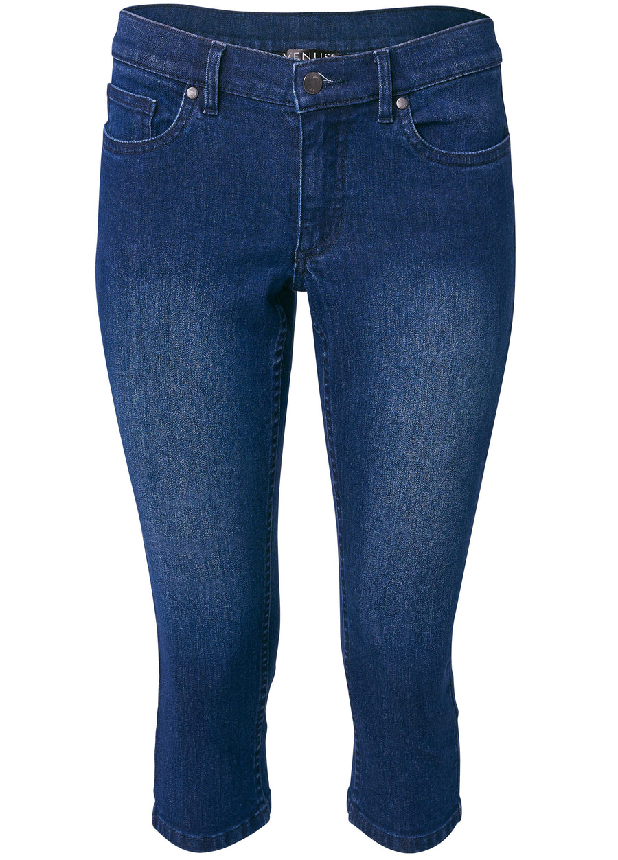 Cindy Capri Jeans - Dark Wash