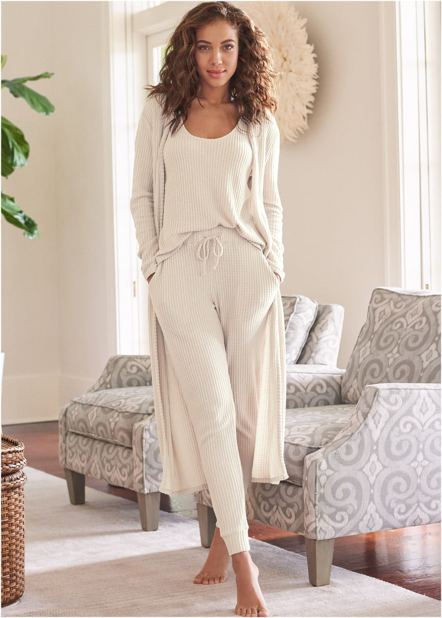 Cozy Waffle 3-Piece Set Oatmeal – VENUS