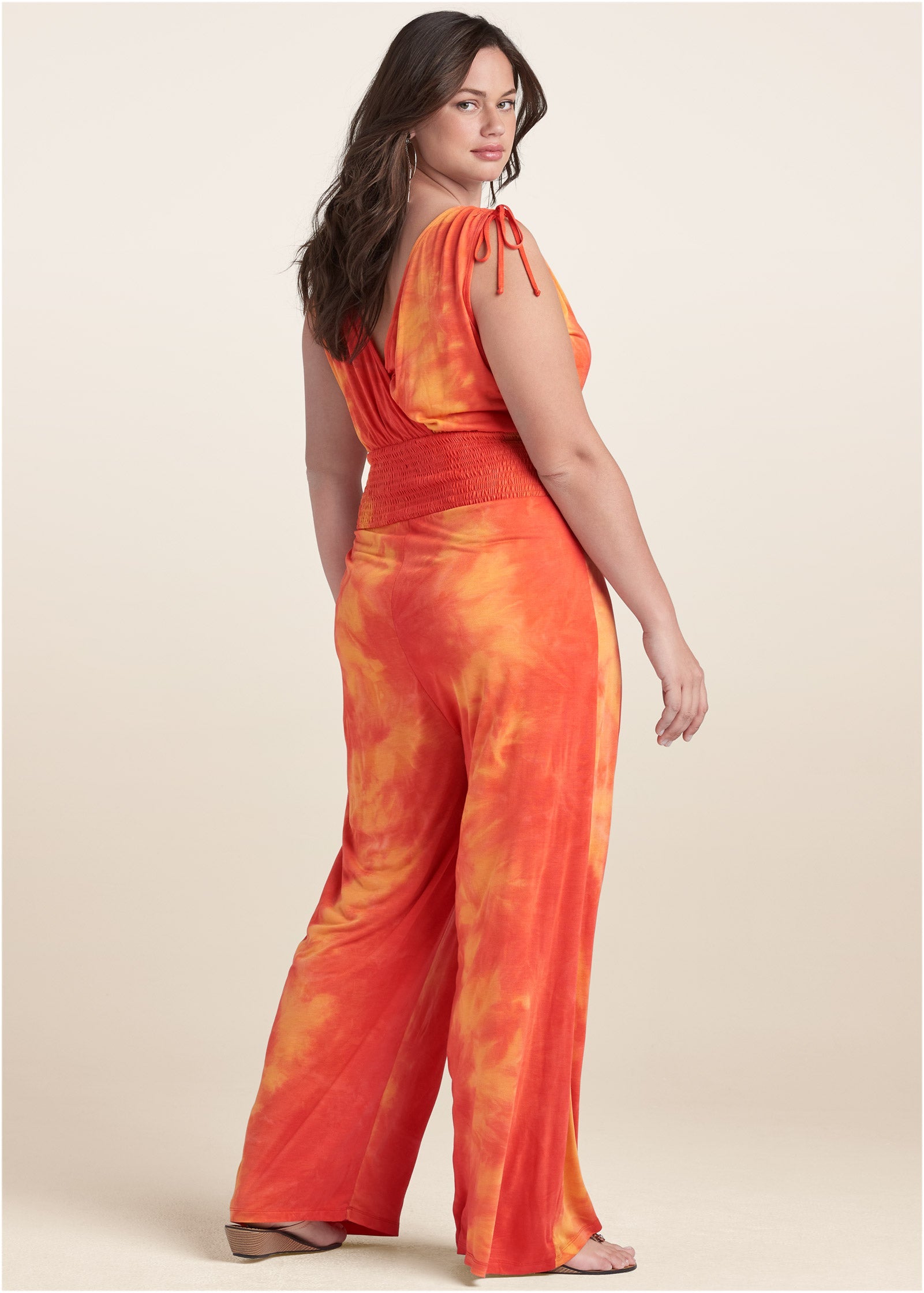 Desert Sunset Tie Dye Jumpsuit - Orange Multi – Venus Fashion