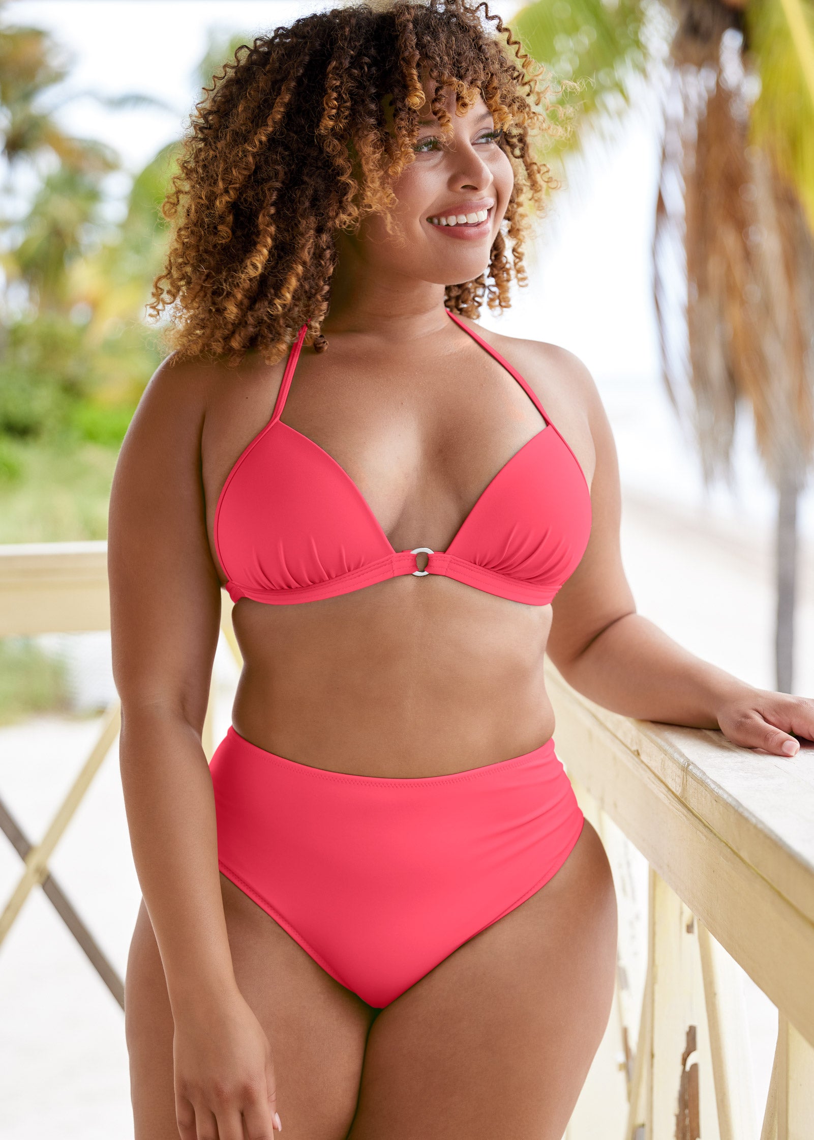 Santa Cruz Push-Up Triangle Top - Sunset Pink – VENUS