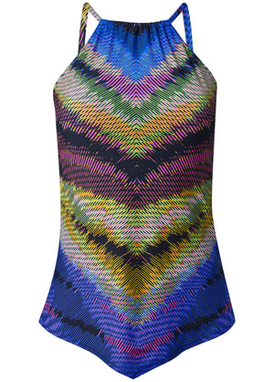 Hanky Hem High-Neck Tankini Island Life – VENUS