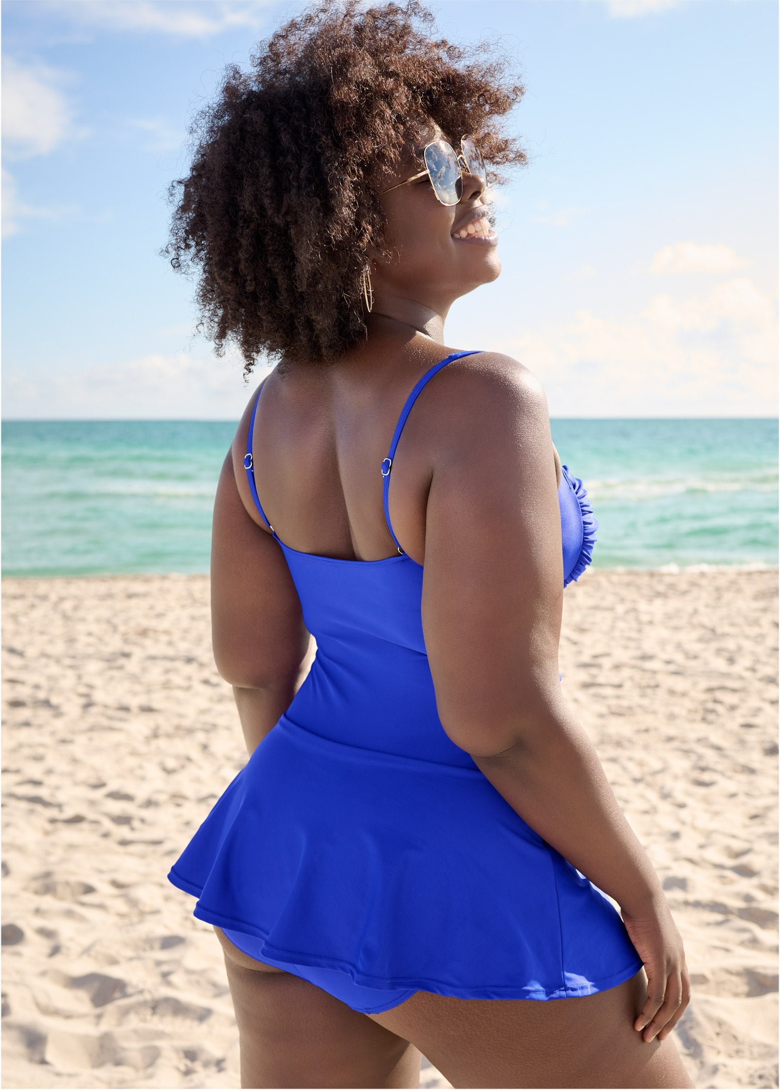 St. Tropez Sapphire Blue Swim Dress | VENUS