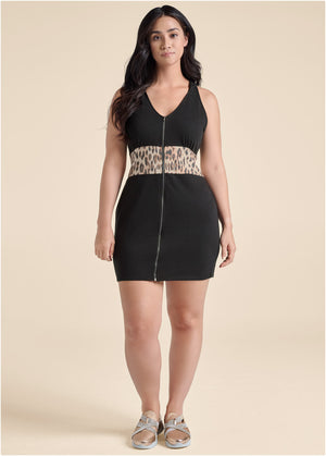 Robe à capuche guépard Sand Dune - Noir Multi - thumbnail-8