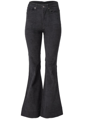 Corduroy Flared Pants - Black - thumbnail-7