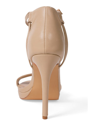 Escarpins à bride en T - nude - thumbnail-4