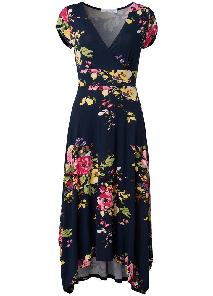 venus vintage floral midi dress Sleeveless V-Neck Blue Botanical – VENUS Dry clean Color:Ganache KAWELL Snow Princess Dress 100