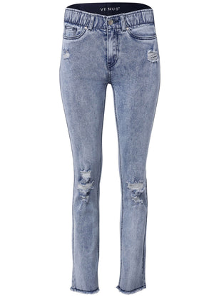 Straight Leg Acid Jeans - Acid Wash - thumbnail-7