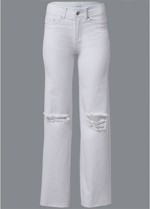 Laura Crop Wide Leg Jean - White Denim - thumbnail-7
