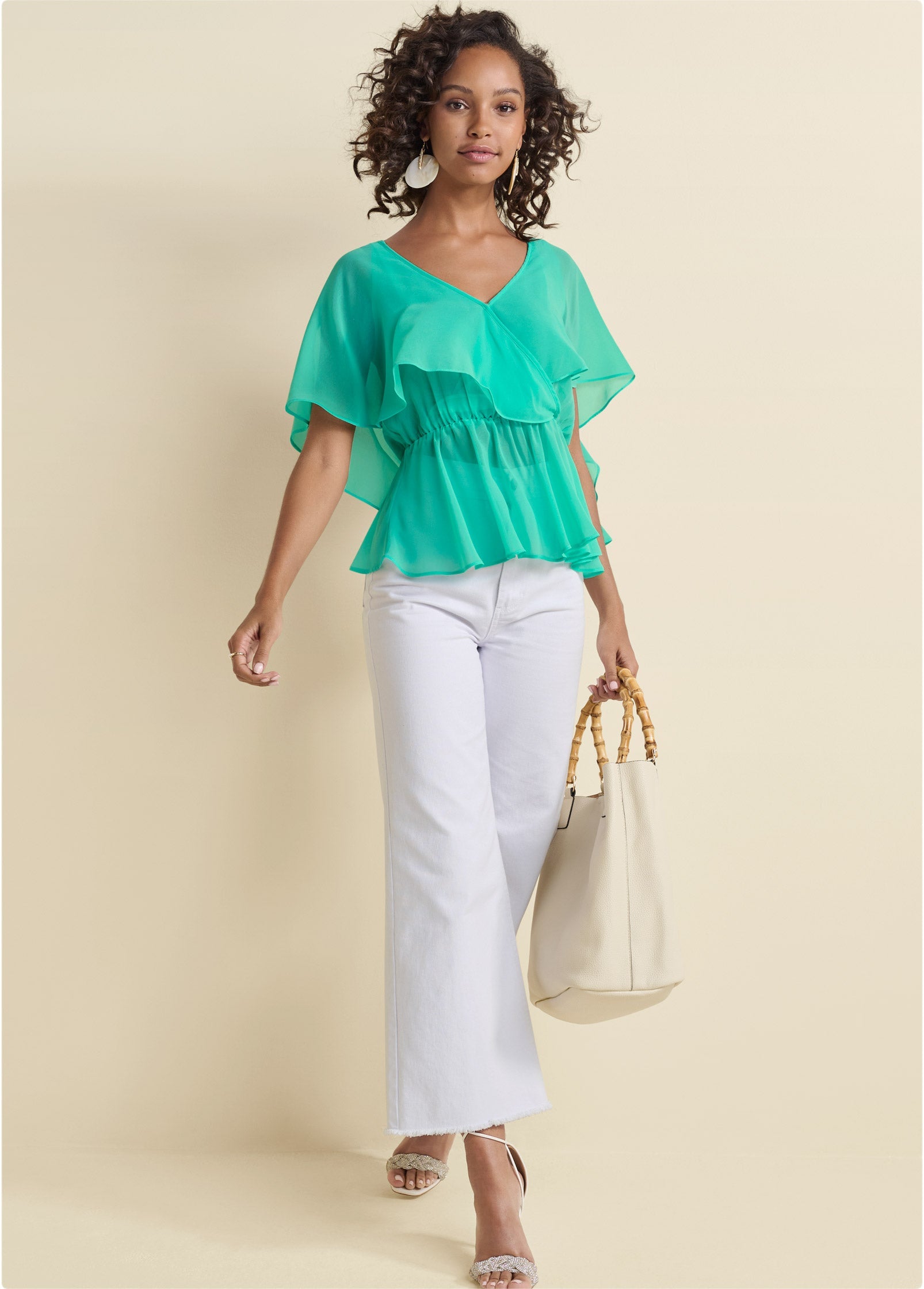 chiffon surplice top