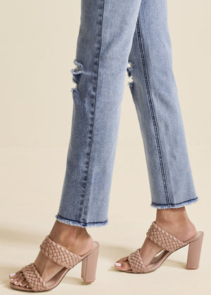 Straight Leg Acid Jeans - Acid Wash - thumbnail-6