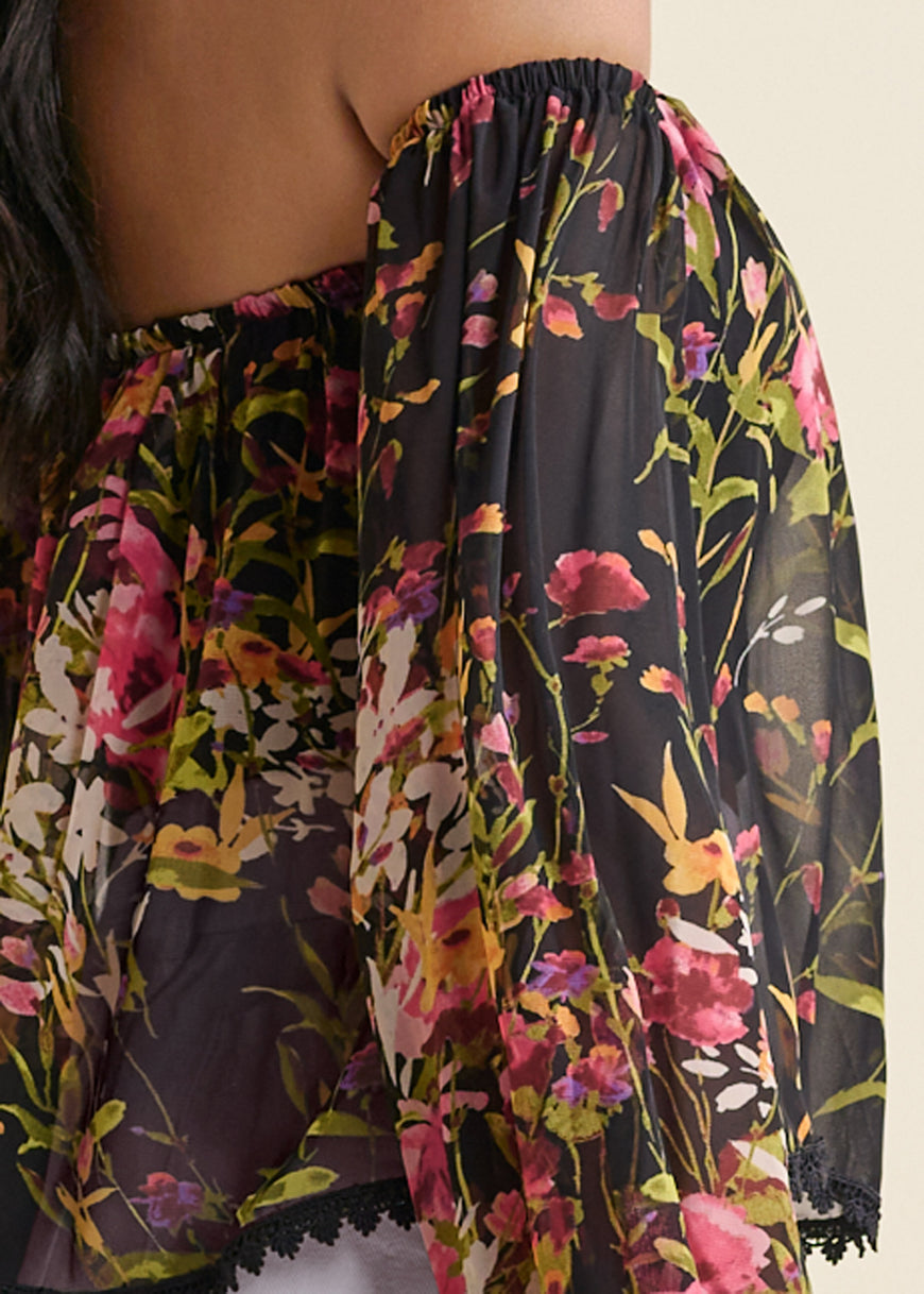 Offtheshoulder floral top VENUS