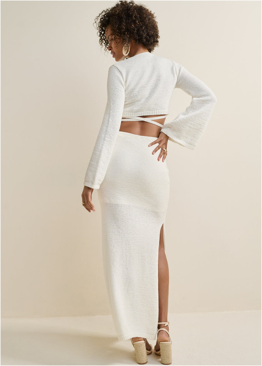 Two-Piece Sweater Dress - Cloud Dancer
