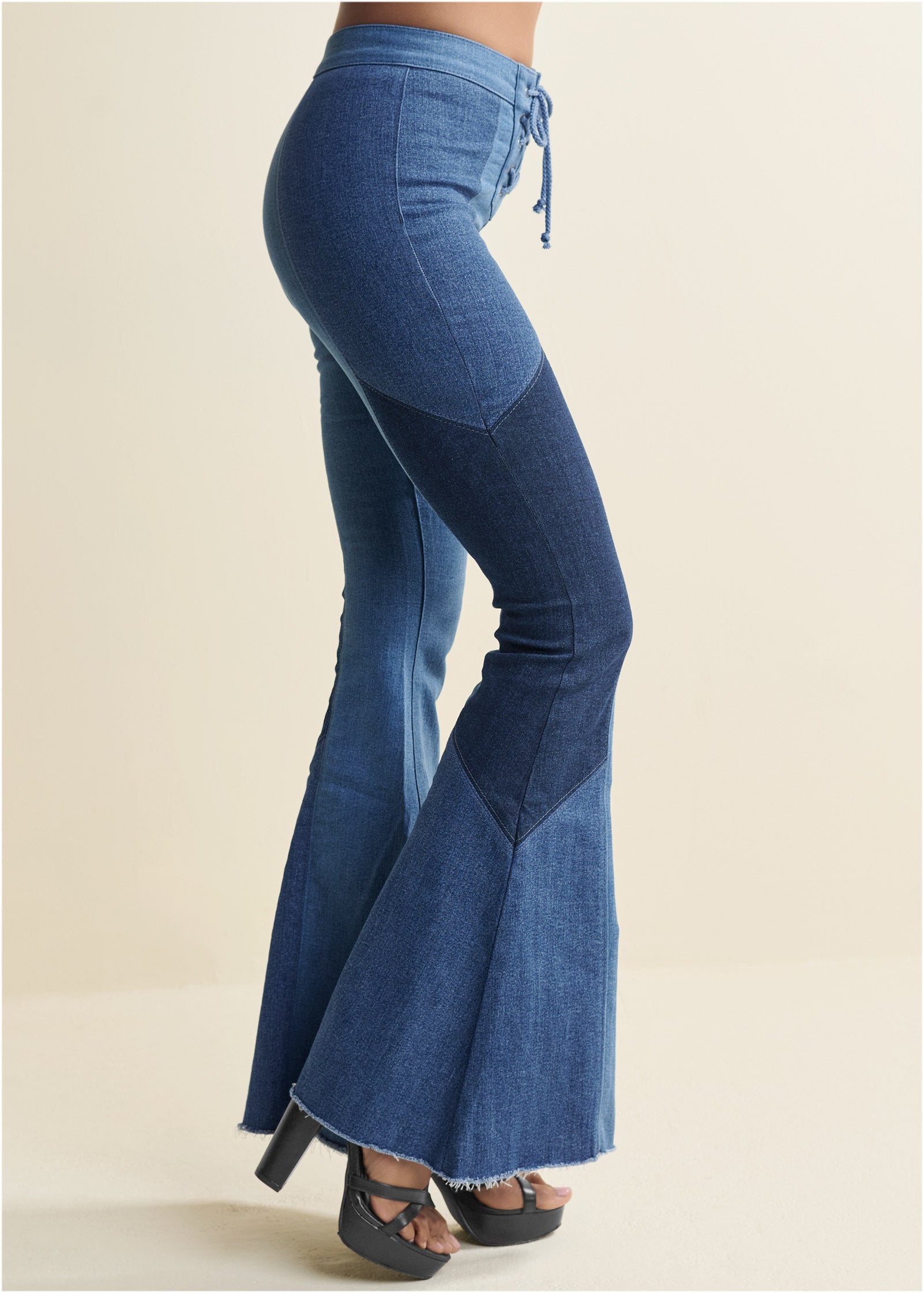 jentlouis Resin Coated Flare Denim S