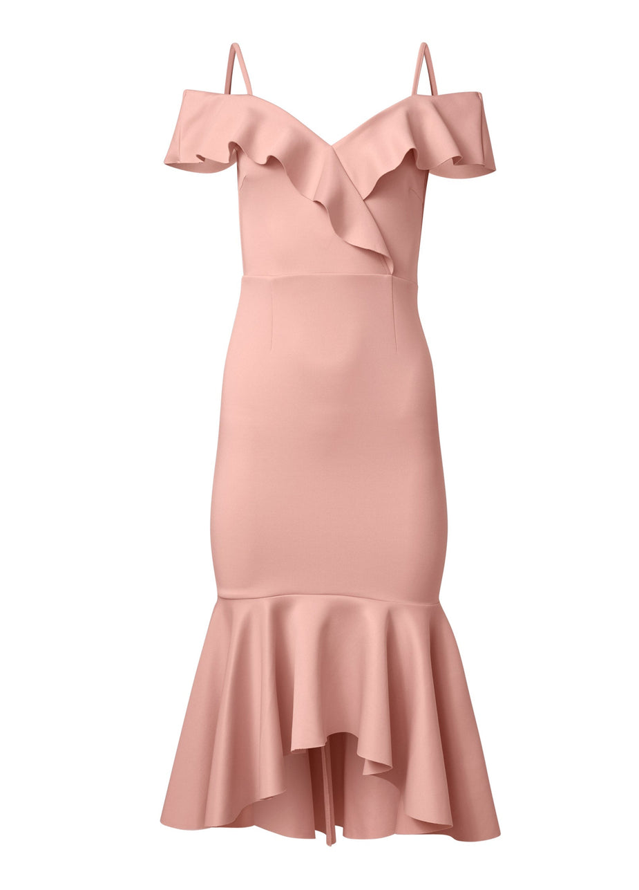 Ruffle Midi Dress - Blush – VENUS
