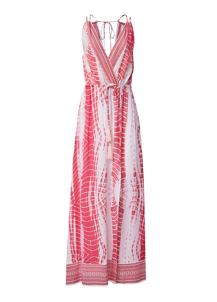 pink and white tie dye dress Nigeria Dress, Plus Size Women Maxi, Handmade Adire Kaftan, Minimalist Church Lounge Wear Headwrap, Party Bubu Wedding Guest statement print dress 92% Polyester 8% Spandex Model is 5 8 and wearing a 1X. VENUS Maxi Cover-Up Dress |