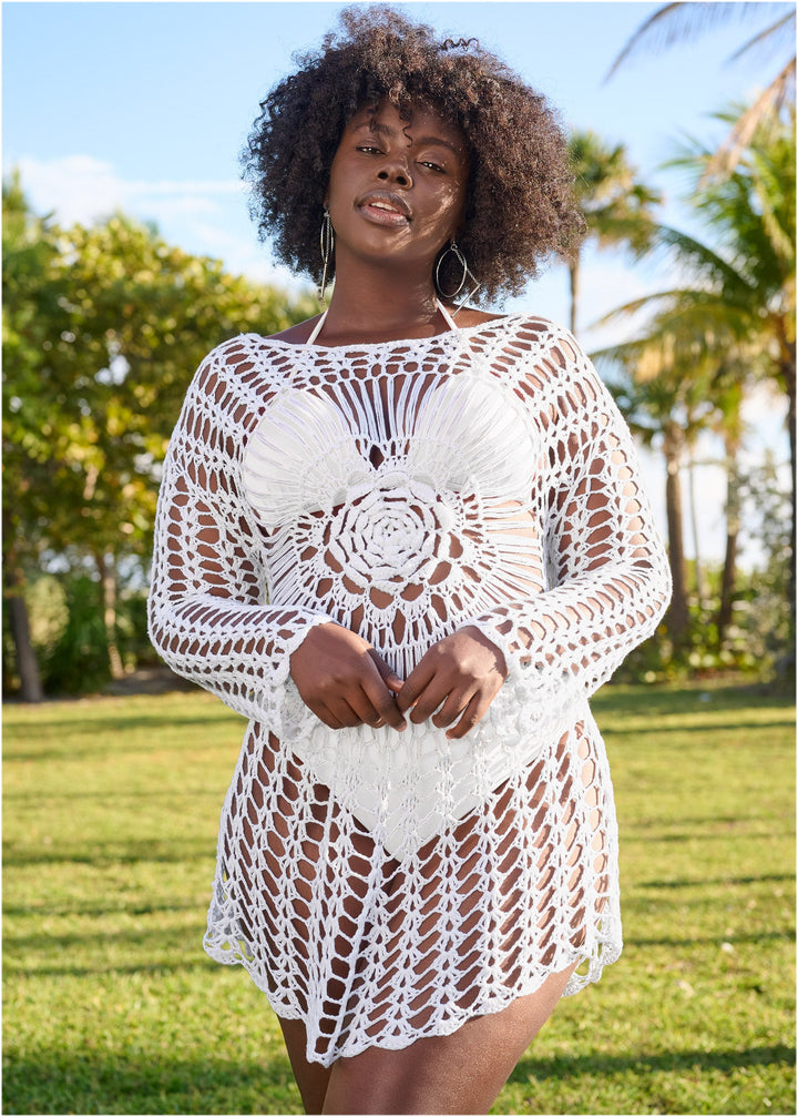 Crochet Top Cover-Up Dress