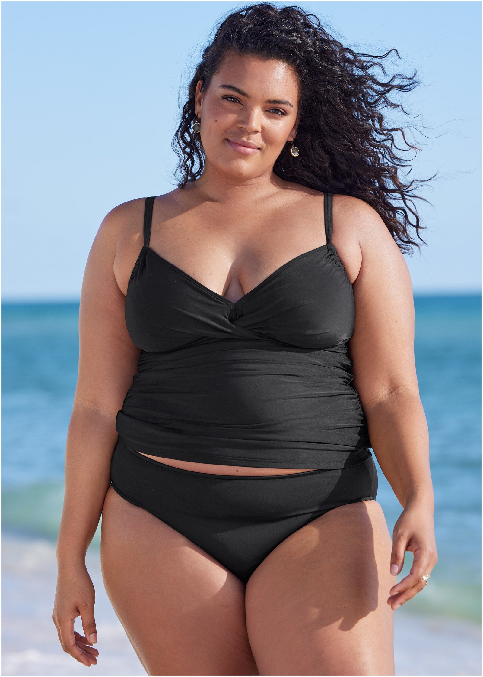 Bali Moderate Bikini Bottom - Black Beauty – VENUS
