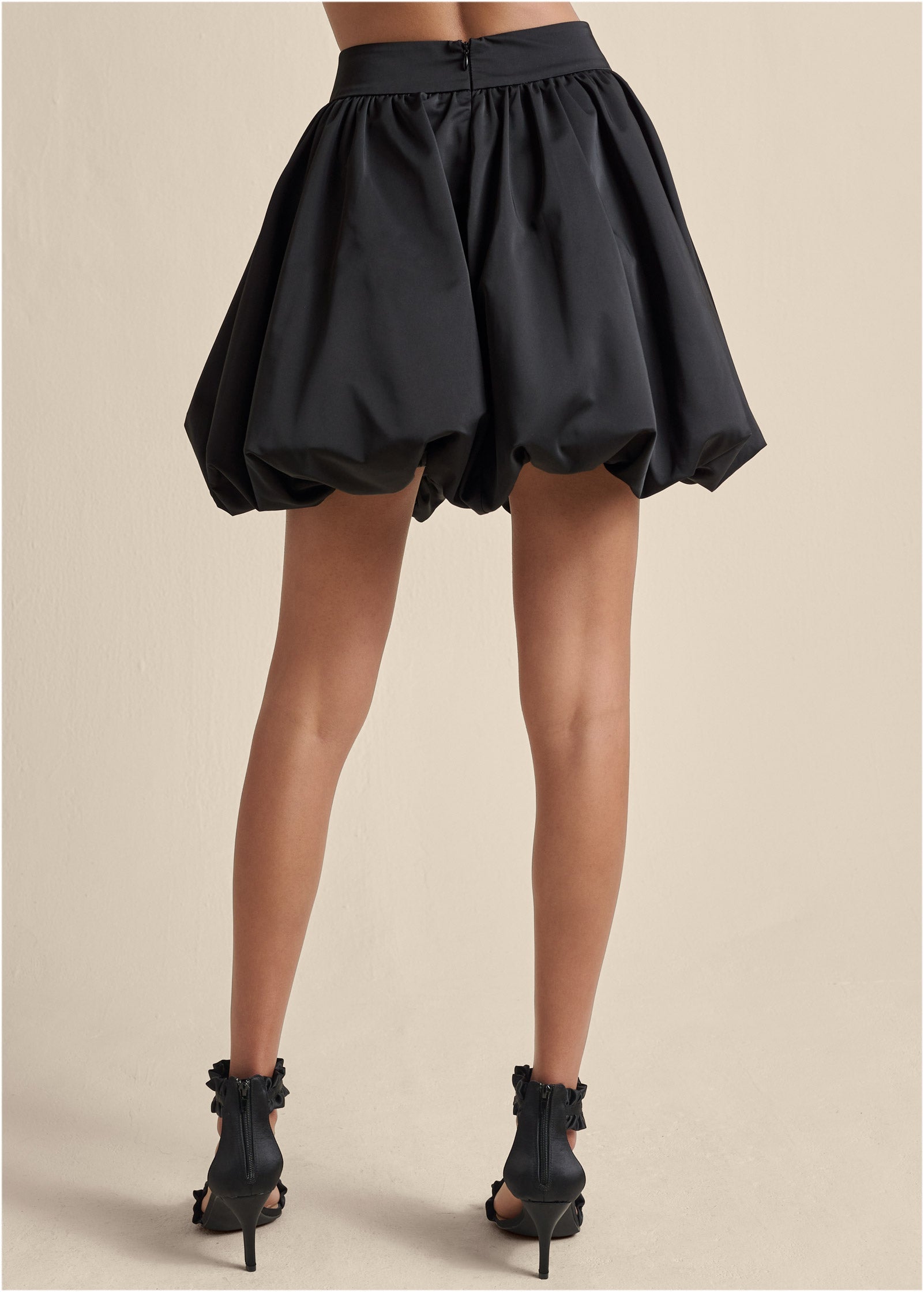 Taffeta Bubble Skirt - Jet Black – VENUS