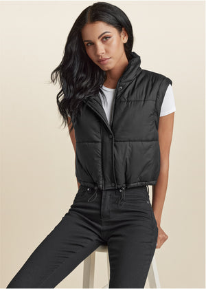 Convertible Puffer Coat - Black - thumbnail-7