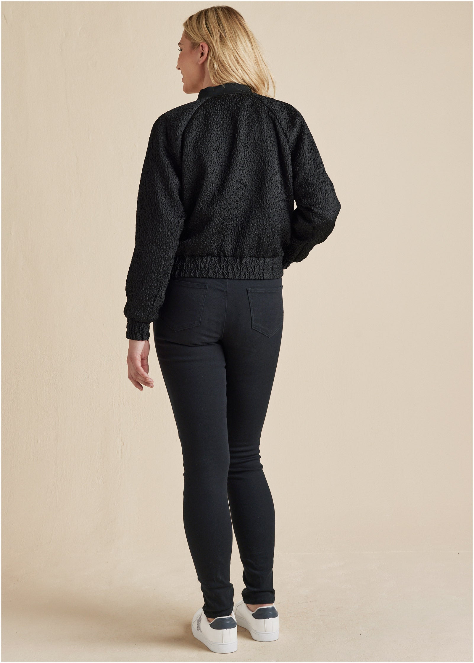 Texture Bomber Jacket - Jet Black – VENUS