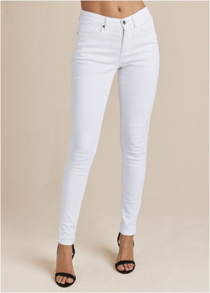 Heidi Skinny Jeans - White - thumbnail-2