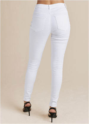 Heidi Skinny Jeans - White - thumbnail-3