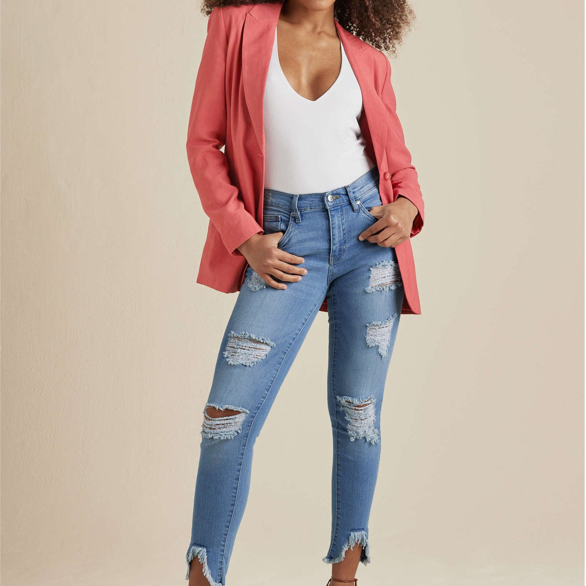 Triangle Hem Jeans - Medium Wash – VENUS