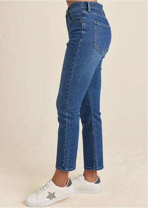 Straight Leg Jeans - Medium Wash - thumbnail-4