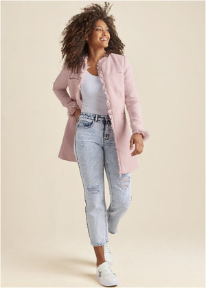 Tweed Jacket Light Pink – VENUS